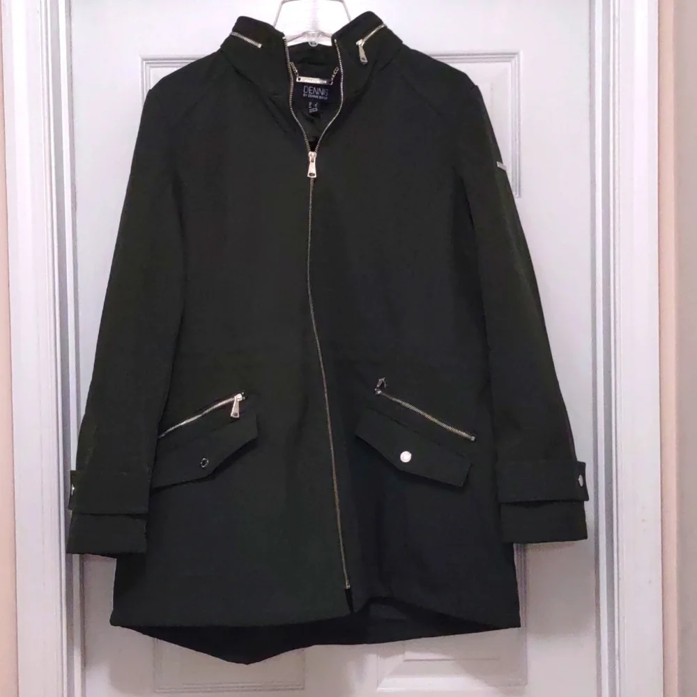 Dennis by Dennis Basso Dark Green Jacket Size L - Picture 1 of 8